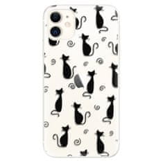 iSaprio Silikónové puzdro - Cat pattern 05 - black pre Apple iPhone 11