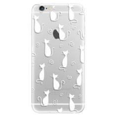 iSaprio Silikónové puzdro - Cat pattern 05 - white pre Apple iPhone 6