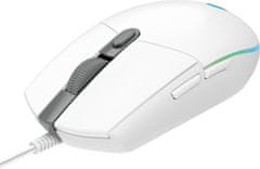 Logitech G102 Lightsync, biela (910-005824)