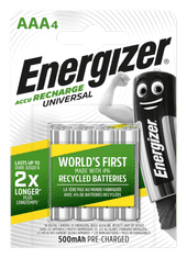 Energizer Universal AAA 500mAh 4ks nabíjacie batérie EHR016