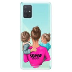 iSaprio Silikónové puzdro - Super Mama - Boy and Girl pre Samsung Galaxy A71