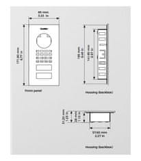 Doorbird DoorBird D1101V, Zapustená montáž, Nehrdzavejúca oceľ V2A, Leštený