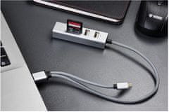 Yenkee USB C OTG HUB + čítačka YHC 103 SR