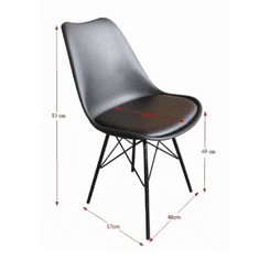 KONDELA Stolička, čierna, Tamora