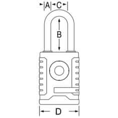 MasterLock Elektronický visiaci zámok 4401EURDLH