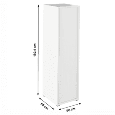 KONDELA Vešiaková skriňa, biela, RIOMA TYP 20