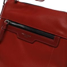 David Jones Praktická dámska koženková crossbody kabelka Simonas sky, červená