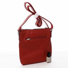 David Jones Praktická dámska koženková crossbody kabelka Simonas sky, červená