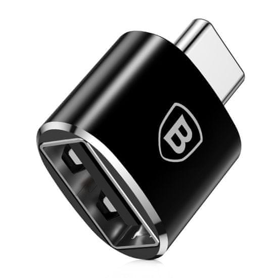 BASEUS adaptér USB / USB Type-C OTG, čierny