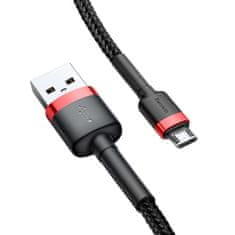 BASEUS Cafule kábel USB / micro USB QC 3.0 1.5A 2m, čierny/červený