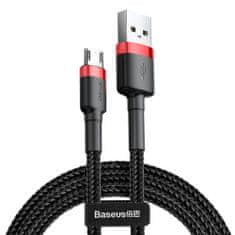 BASEUS Cafule kábel USB / micro USB QC 3.0 1.5A 2m, čierny/červený