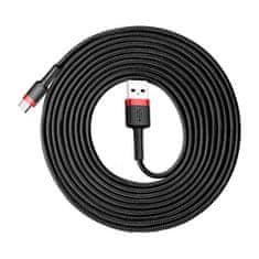 BASEUS Cafule kábel USB / USB-C QC 3.0 2A 3m, čierny/červený