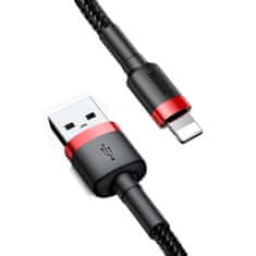 BASEUS Cafule kábel USB / Lightning QC3.0 1m, čierny/červený