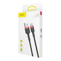 BASEUS Cafule kábel USB / USB Type-C QC 3.0 1m, čierny/červený