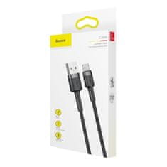 BASEUS Cafule kábel USB / USB-C Quick Charge 3.0 2m, čierny/sivý