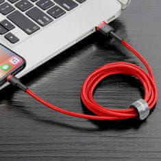 BASEUS Cafule kábel USB / Lightning QC 3.0 2A 3m, červený