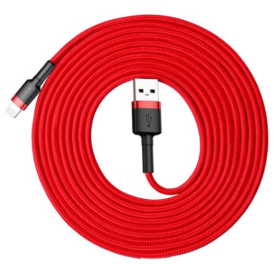 BASEUS Cafule kábel USB / Lightning QC 3.0 2A 3m, červený