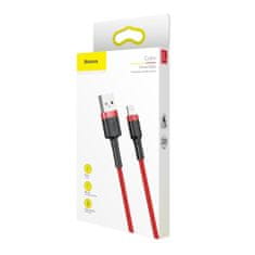 BASEUS Cafule Durable Nylon Braided kábel USB / Lightning QC3.0 2m, červený