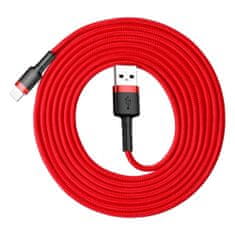 BASEUS Cafule Durable Nylon Braided kábel USB / Lightning QC3.0 2m, červený