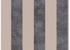 A.S. Création Tapeta s farebnými pruhmi a textúrami - čierna, strieborná 37271-4 - tapety do spálne