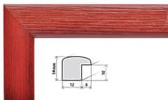 ZEP Rámik drevo 10x15 červený