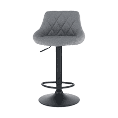 KONDELA Barová stolička, šedá / čierna, TERKAN