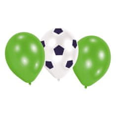 Amscan Latexové balóniky na futbalovú párty 6 ks 22,8 cm