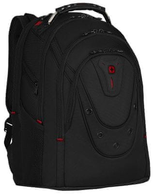 Wenger BALLISTIC DELUXE - 17 batoh na notebook, čierny (606493) 14-17 notebook organizér nastaviteľné vrecko