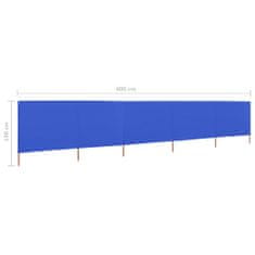 Petromila vidaXL 5-panelová zábrana proti vetru látková 600x160 cm azúrovo-modrá