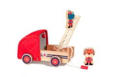 Lilliputiens drevené hasičské vozidlo a nosorožec Marius