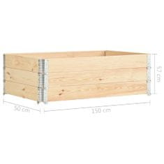 Greatstore Paletové nástavce 3 ks 50x150 cm borovicový masív