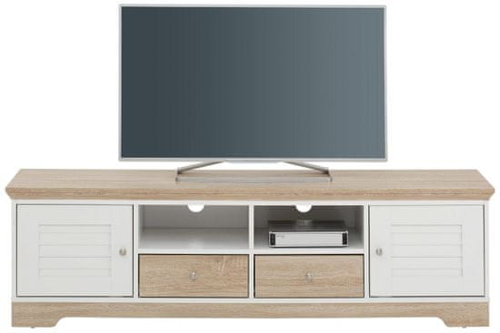 Danish Style Tv stolík Ramo, 160 cm, biela