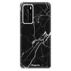 iSaprio Silikónové puzdro - Black Marble 18 pre Huawei P40