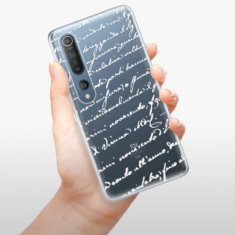 iSaprio Silikónové puzdro - Handwriting 01 - white pre Xiaomi Mi 10 / Mi 10 Pro