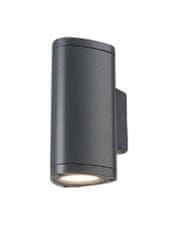 ACA Lightning Záhradné nástenné LED svietidlo ALBI 6W/230V/3000K/300Lm/2 x 50°/IP54, tmavo šedé