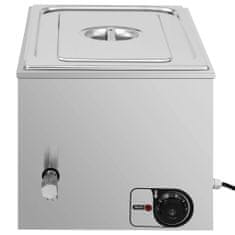 Vidaxl Ohrievač jedla Bain Marie nehrdzavejúca oceľ 1500 W GN 1/1