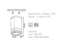 ACA Lightning Záhradné stropné svietidlo ELPIS max. 35W/GU10/230V/IP54, tmavo šedé