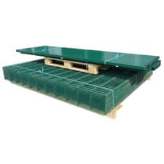 Vidaxl 2D plotové panely so stĺpikmi - 2008x2230 mm 12 m Zelená