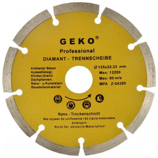 GEKO Diamantový kotúč segmentový 180 x 22 mm