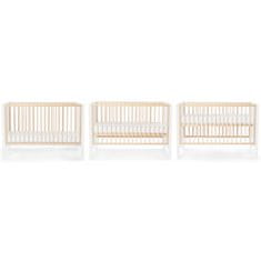 Kinderkraft Baby wooden cot MIA guardrail white