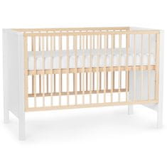 Kinderkraft Baby wooden cot MIA guardrail white