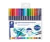 Staedtler Štetcové fixy "Marsgraphic Duo", sada, 18 farieb, 0,5-0,8/1,0-6,0 mm, obojstranné 3001 TB18