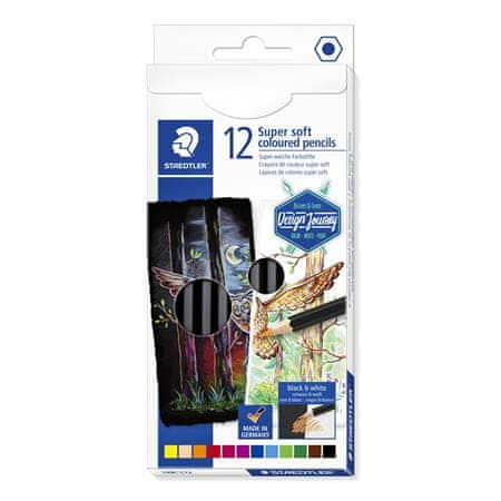 Staedtler Farebné pastelky "Design Journey Super Soft", sada 12 farieb, šesťhranná 149cm C12