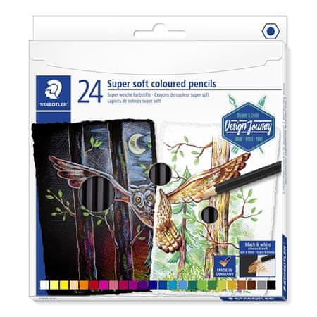 Staedtler Farebné pastelky "Design Journey Super Soft", sada 24 farieb, šesťhranná 149cm C24