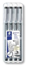 Staedtler Liner "Pigment Liner", sada, čierna 308 WP4