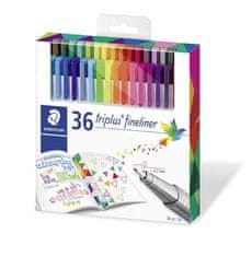 Staedtler Linery "Triplus 334", sada 36 farieb, 0.3 mm 334 C36