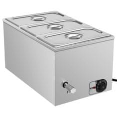 Vidaxl Ohrievač jedla Bain Marie nehrdzavejúca oceľ 1500 W GN 1/3