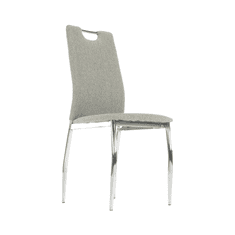 KONDELA Jedálenská stolička, látka béžový melír / chróm, OLIVA NEW