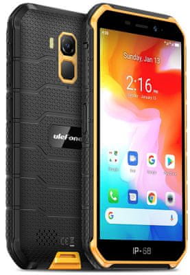 Ulefone Armor X7, extrémne odolný, vodeodolný, nárazuvzdorný, nezničiteľný, veľká batéria, lacný, Android 10, dostupný, čítačka odtlačkov prstov, NFC