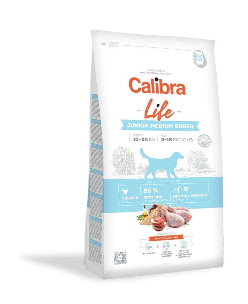 Calibra Dog Life Junior Medium Breed Chicken 2,5 kg